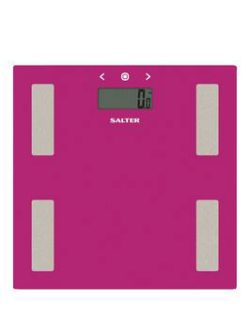 Salter Glass Analyser Bathroom Scales - Pink